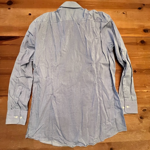 Men’s Blue Boss Hugo Boss Spread Collar Dress Shirt 16, 32/33 - Picture 4 of 4